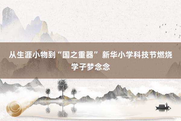 从生涯小物到“国之重器” 新华小学科技节燃烧学子梦念念